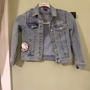 Stylish Kids Denim Jacket with Cartoon Patch